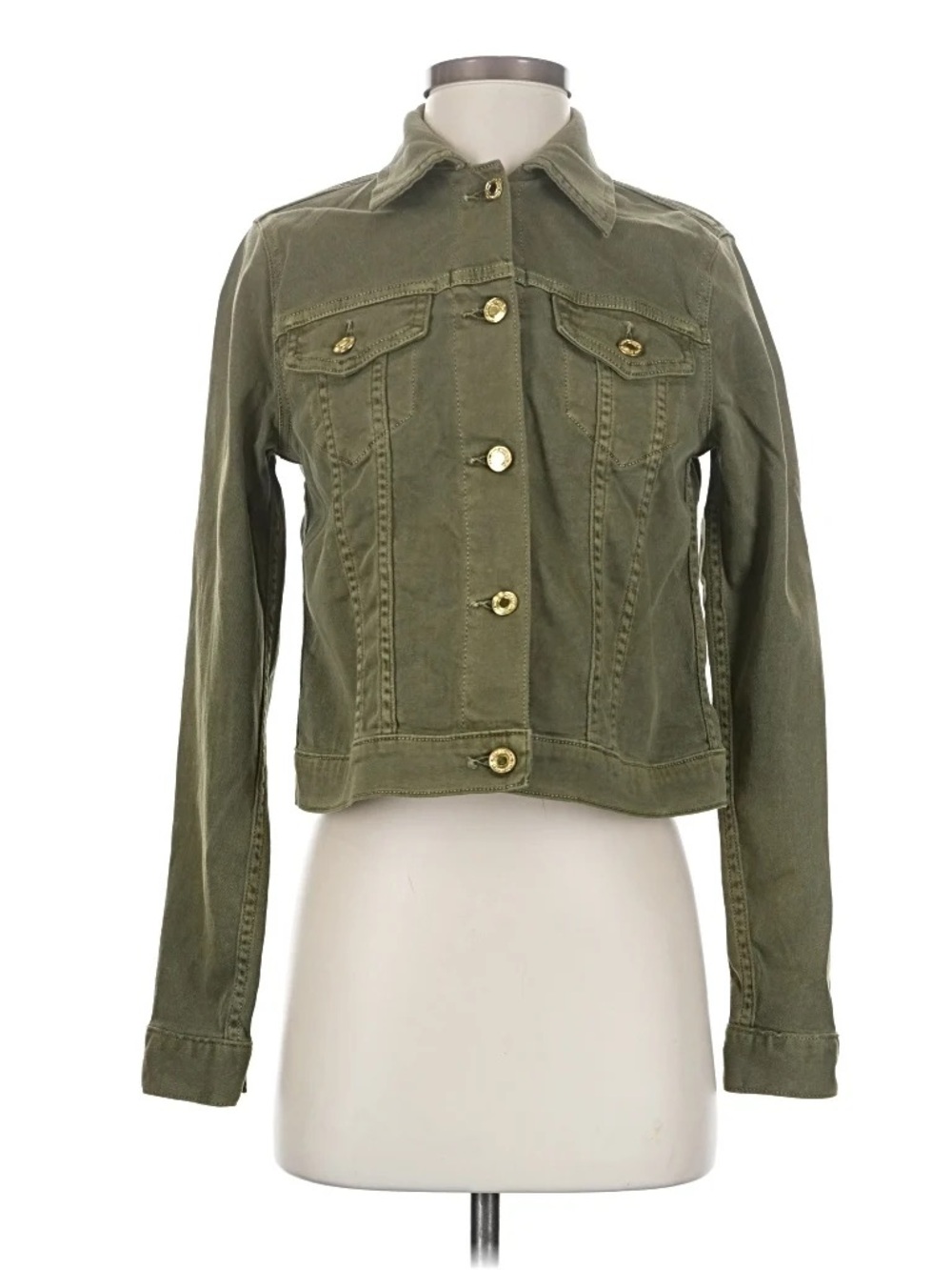 NWOT MICHAEL Michael Kors Olive Utility Denim Jacket